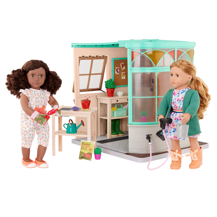 Room to Grow Greenhouse - 46cm Doll Greenhouse - Outdoor & Gardening Accessories for 46cm Dolls - Doll Wellies & Gardening Accessories - Our Generation UK