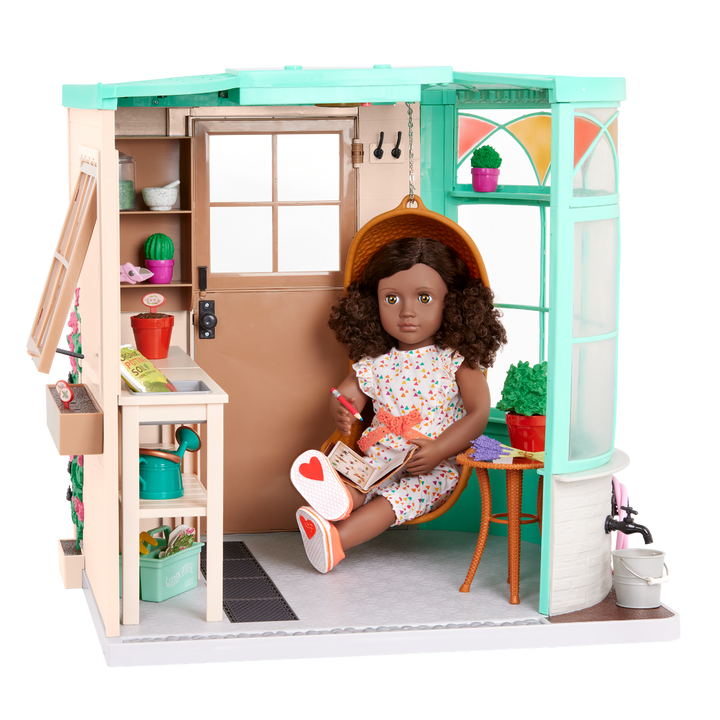 Room to Grow Greenhouse - 46cm Doll Greenhouse - Outdoor & Gardening Accessories for 46cm Dolls - Doll Wellies & Gardening Accessories - Our Generation UK