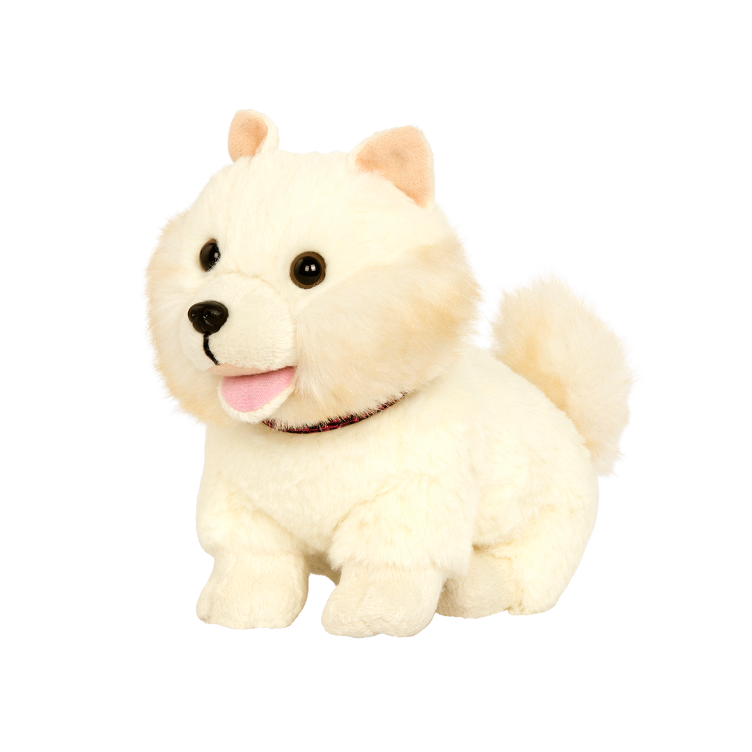 Pomeranian Pup - 15cm OG Dog with White Fur - Puppy for Dolls - Our Generation UK