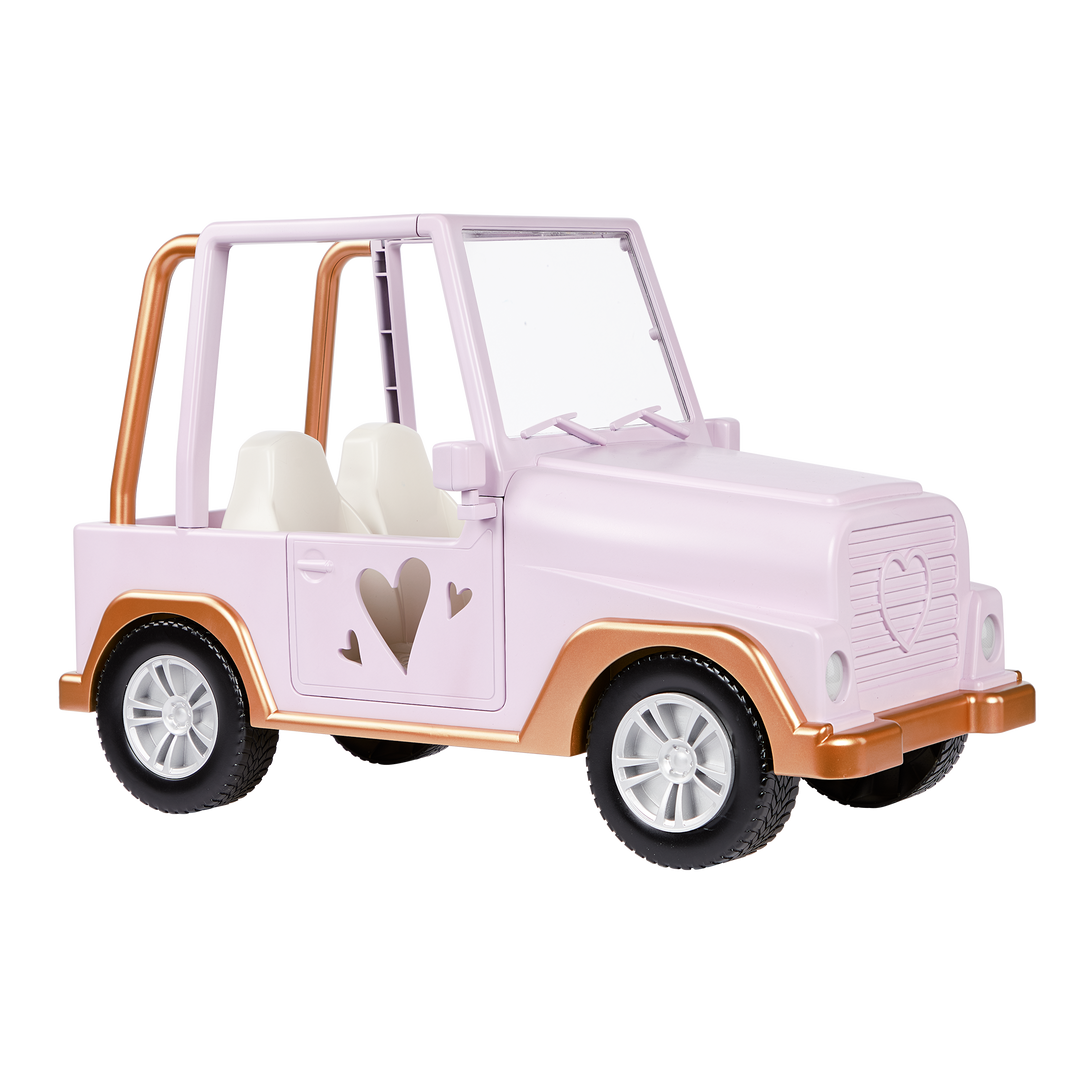 My Way & Highways 4x4 - Vehicle for 46cm Dolls - Pale Pink Car for OG Dolls - Our Generation