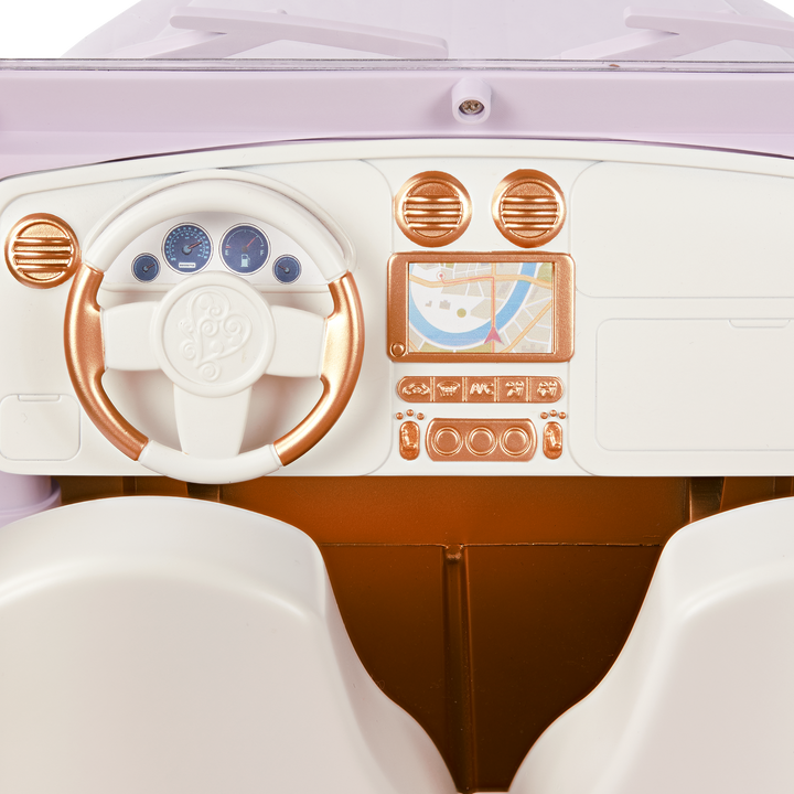 My Way & Highways 4x4 - Vehicle for 46cm Dolls - Pale Pink Car for OG Dolls - Our Generation
