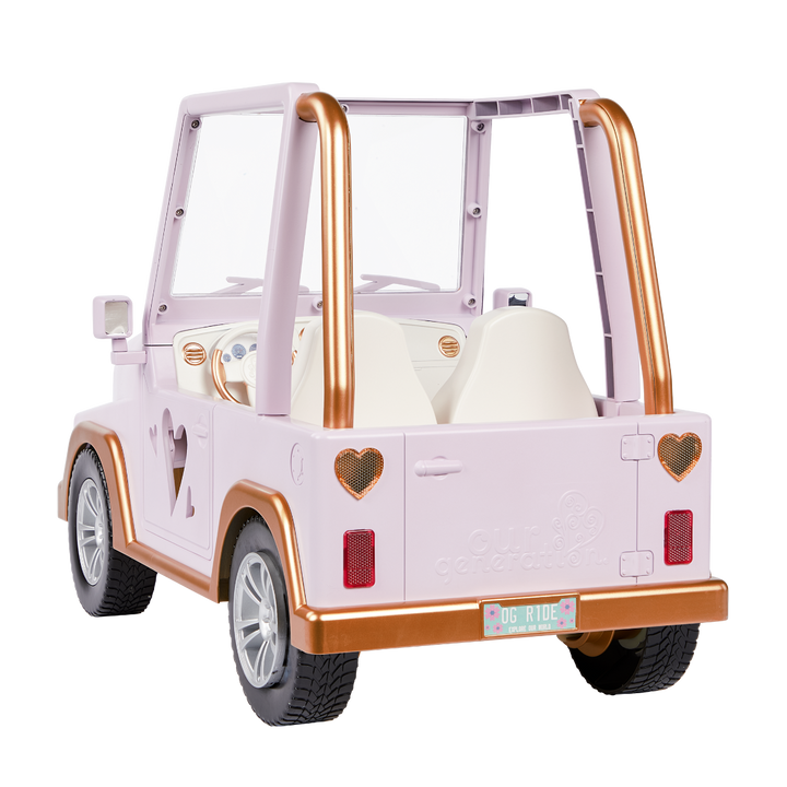 My Way & Highways 4x4 - Vehicle for 46cm Dolls - Pale Pink Car for OG Dolls - Our Generation