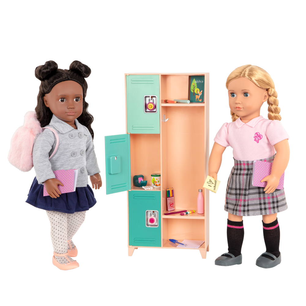 Bright & Learning - 46cm Doll School Supplies - Pink Rucksack - Our Generation