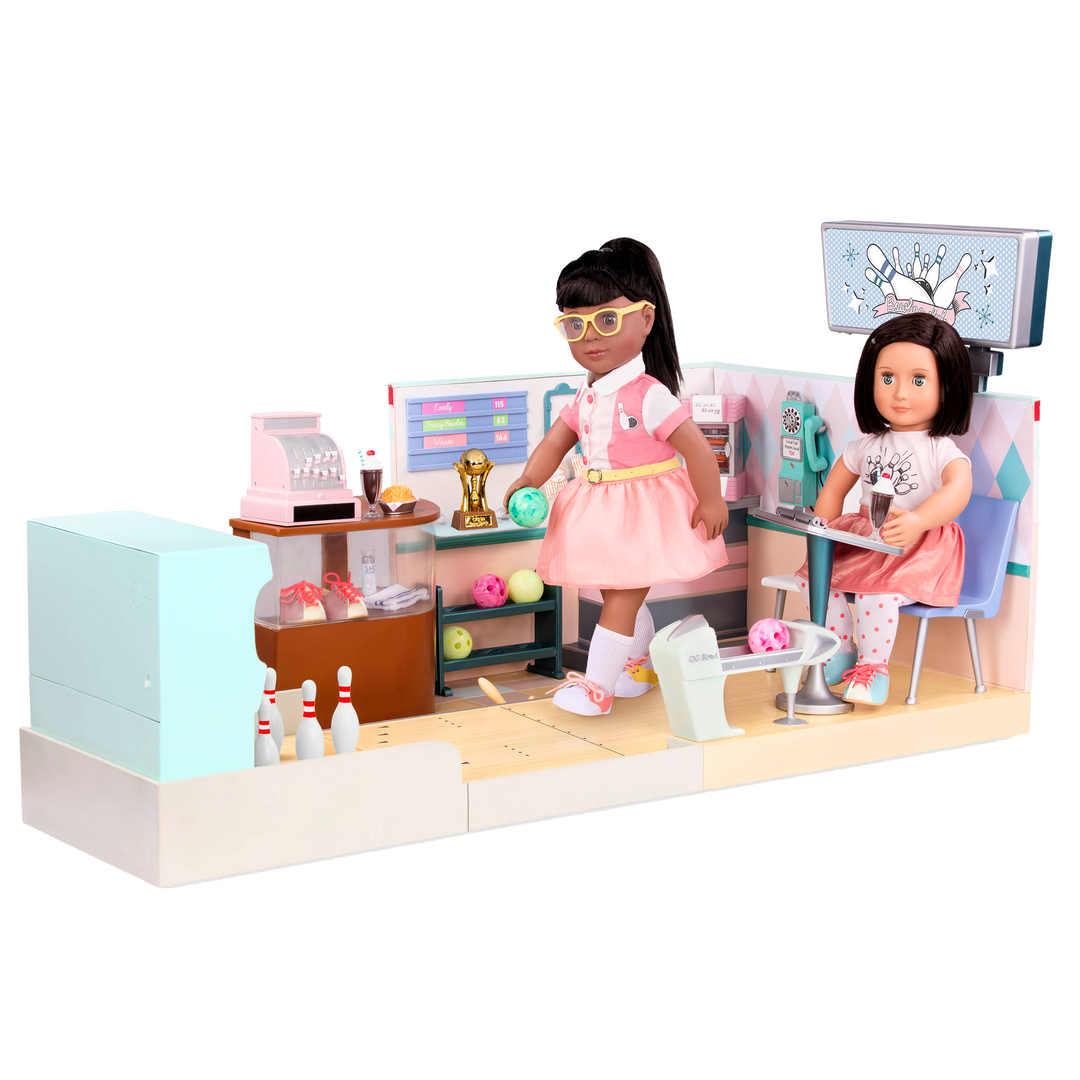 Let It Roll Bowling Alley - Bowling Alley for 46cm Dolls - Our Generation Doll Playset - Playset with Bowling Balls & Accessories - Gift Ideas for Kids  - Our Generation UK
